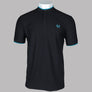 Fred Perry Woven Mesh Henley Polo Shirt Black