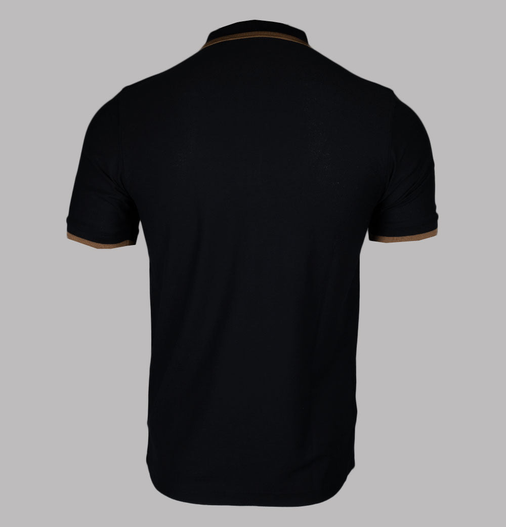 fred perry black gold polo