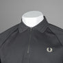 Fred Perry Zip Neck Polo Shirt Anchor Grey
