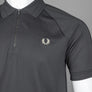 Fred Perry Zip Neck Polo Shirt Anchor Grey