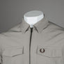 Fred Perry Zip Overshirt Warm Grey