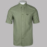 Fred Perry Short Sleeve Oxford Shirt Olive Mint