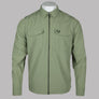 Fred Perry Zip Through Overshirt Olive Mint