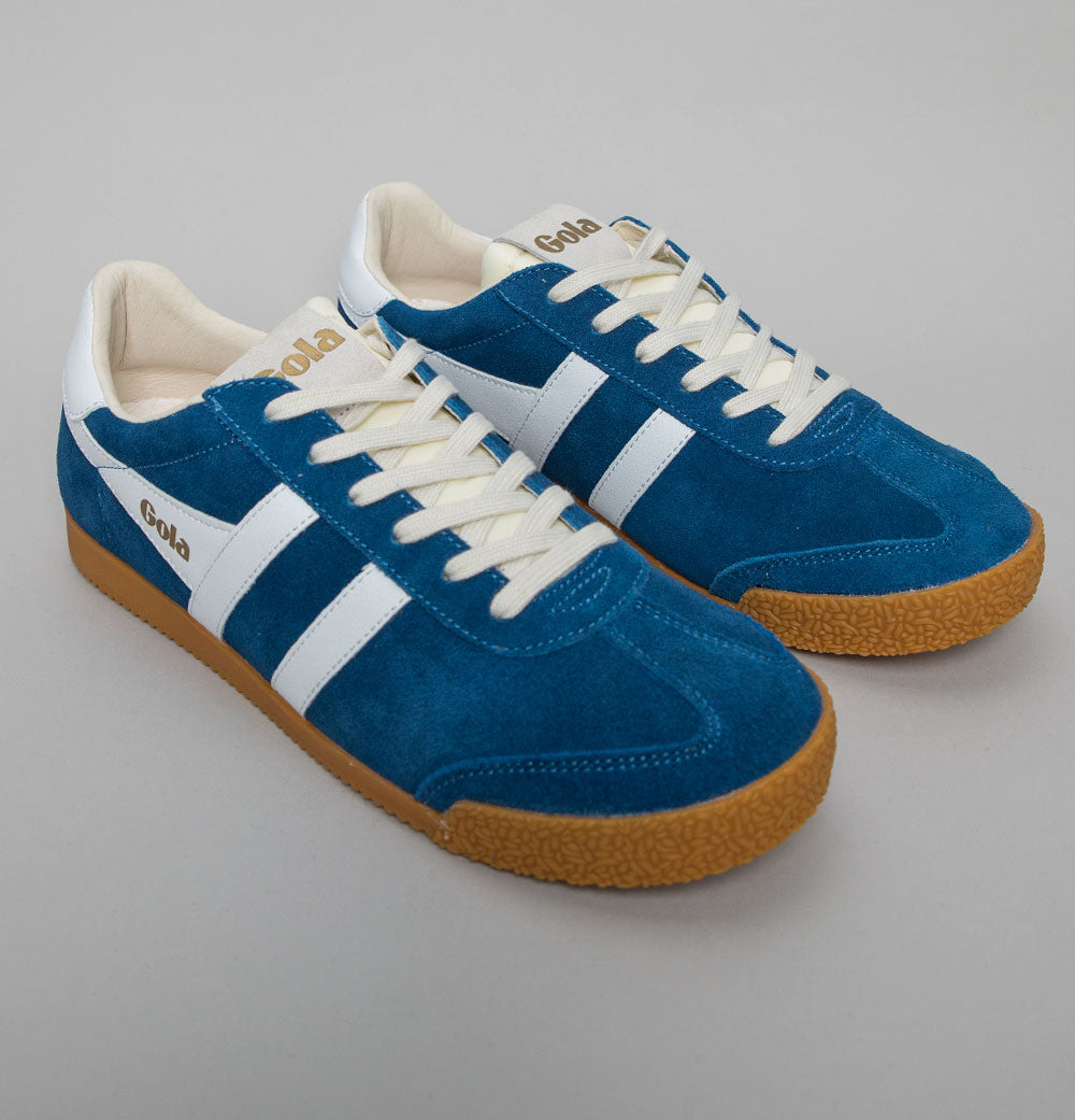 Elan Trainers Blue Buy Gola Blue Ladies Elan Suede Lace-Up