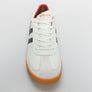 Gola Harrier Leather Trainers Off White/Black/Rust