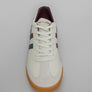 Gola Harrier Leather Trainers Off White/Navy/Burgundy