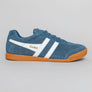 Gola Harrier Suede Trainers Baltic/White