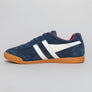 Gola Harrier Suede Trainers Navy/Off White/Deep Red