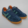 Gola Harrier Suede Trainers Navy/Sage/Moody Orange