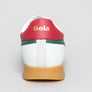 Gola Torpedo Leather Trainers White/Evergreen/Deep Red