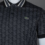 Lacoste Classic Fit Monogram Jacquard Polo Shirt Black