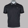 Lacoste Classic Fit Monogram Jacquard Polo Shirt Black