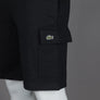 Lacoste Cotton Jersey Cargo Shorts Black