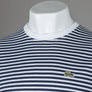 Lacoste Heavy Cotton Striped T-Shirt White/Navy Blue
