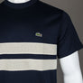 Lacoste Heavy Jersey Mesh Band T-Shirt Navy