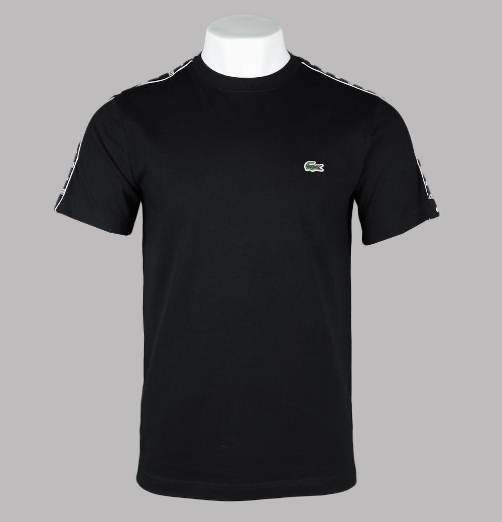 Black lacoste t shirt best sale