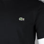 Lacoste Logo Stripe Cotton T-Shirt Black