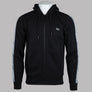 Lacoste Logo Stripe Full Zip Hoodie Black