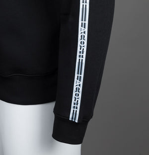 Lacoste Logo Stripe Sweatshirt Black