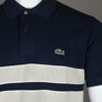 Lacoste Mesh Band Pique Polo Shirt Navy