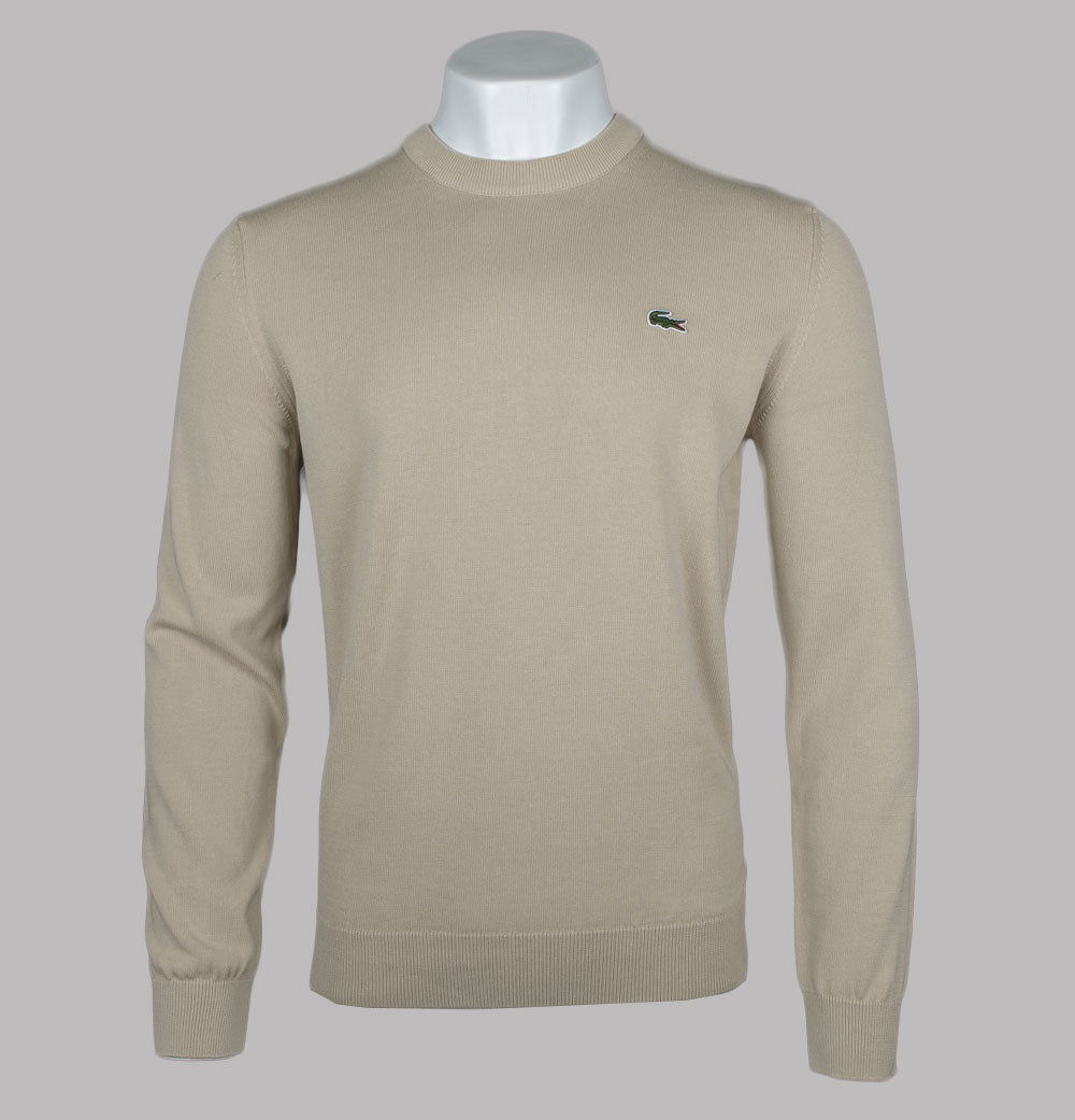 Lacoste Clothing Lacoste Beige Sweater Lacoste Organic Cotton