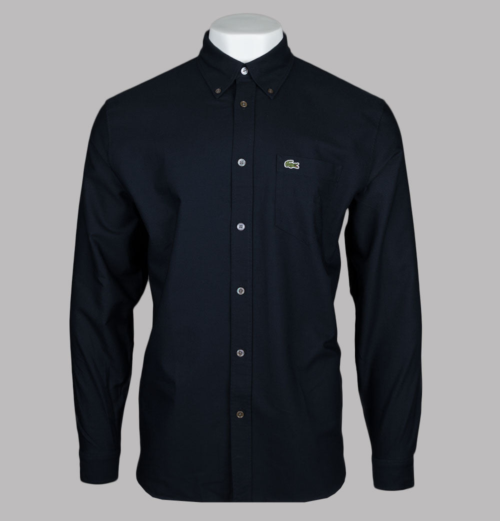 Lacoste Regular Fit Cotton Oxford Shirt Dark Blue – Bronx Clothing