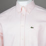 Lacoste Regular Fit Cotton Oxford Shirt Pink