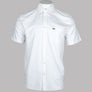 Lacoste Regular Fit Short Sleeve Oxford Shirt White