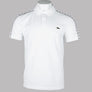 Lacoste Regular Fit Stretch Pique Logo Stripe Polo Shirt White