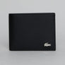 Lacoste Small Fitzgerald Leather Billfold Wallet Black