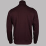 Lacoste Zip Up High Neck Interlock Sweatshirt Burgundy