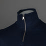 Lacoste Zip Up High Neck Interlock Sweatshirt Navy