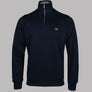 Lacoste Zip Up High Neck Interlock Sweatshirt Navy
