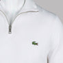 Lacoste Zip Up High Neck Interlock Sweatshirt White