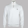 Lacoste Zip Up High Neck Interlock Sweatshirt White
