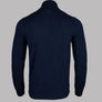 Lacoste Zipped High Neck Cotton Sweater Navy