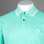 Ma.Strum Block Tipped Polo Shirt Aquatic