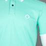 Ma.Strum Block Tipped Polo Shirt Aquatic