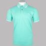 Ma.Strum Block Tipped Polo Shirt Aquatic
