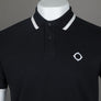 Ma.Strum Block Tipped Polo Shirt Jet Black