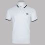 Ma.Strum Block Tipped Polo Shirt Optic White