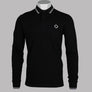 Ma.Strum Double Tipped LS Polo Shirt Black