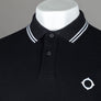 Ma.Strum Double Tipped SS Polo Shirt Jet Black