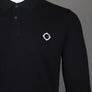 Ma.Strum LS Pique Polo Shirt Jet Black