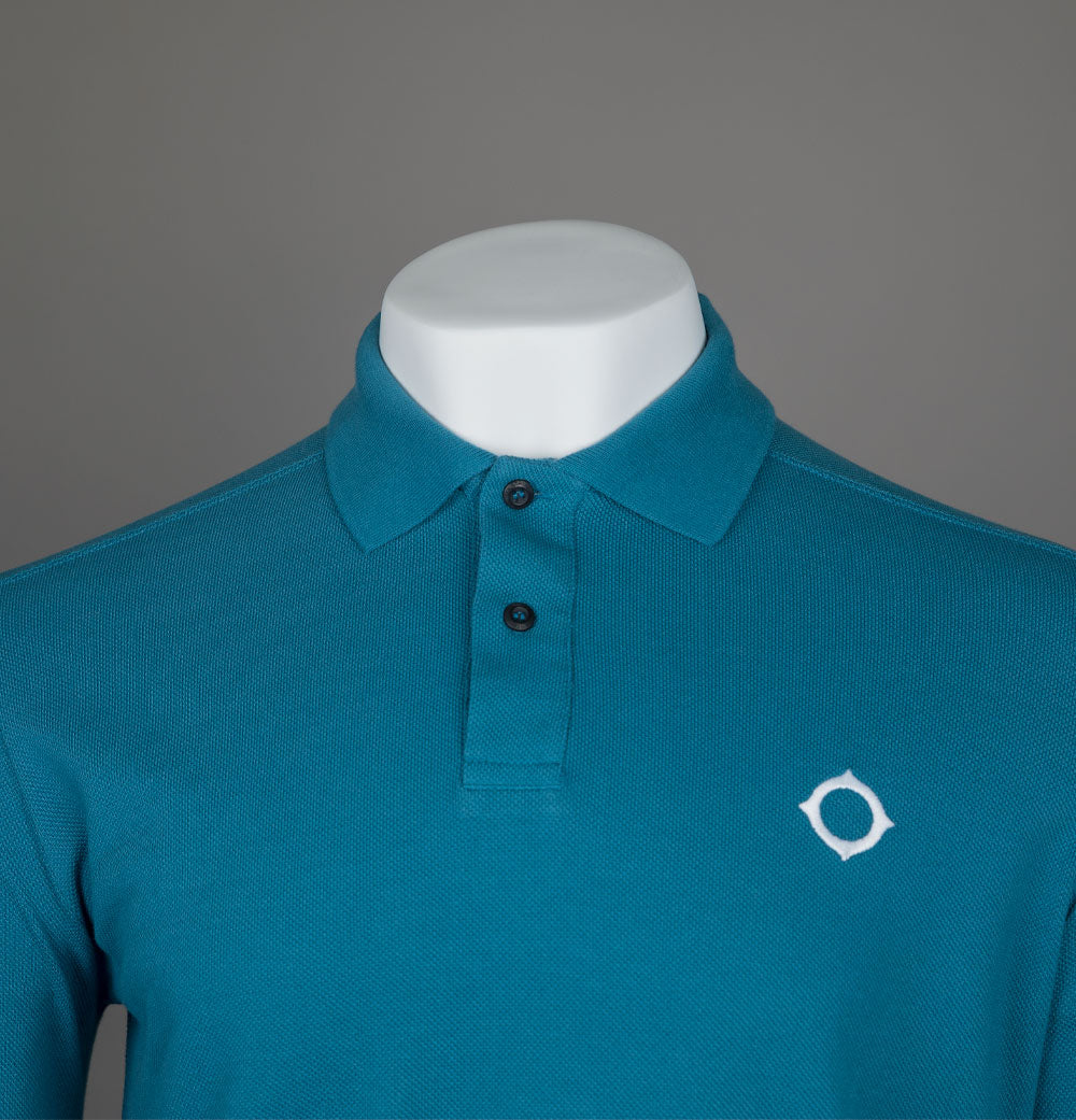 LS Pique Polo Shirt Storm Blue – Bronx Clothing - Main Image