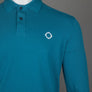 Ma.Strum LS Pique Polo Shirt Storm Blue