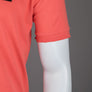 Marshall Artist Embroidered Siren Polo Shirt Coral