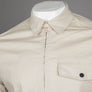 Marshall Artist Gaberdine Zip Overshirt Stone