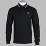 Marshall Artist Siren LS Tipped Polo Shirt Black