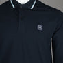 Marshall Artist Siren LS Tipped Polo Shirt Navy
